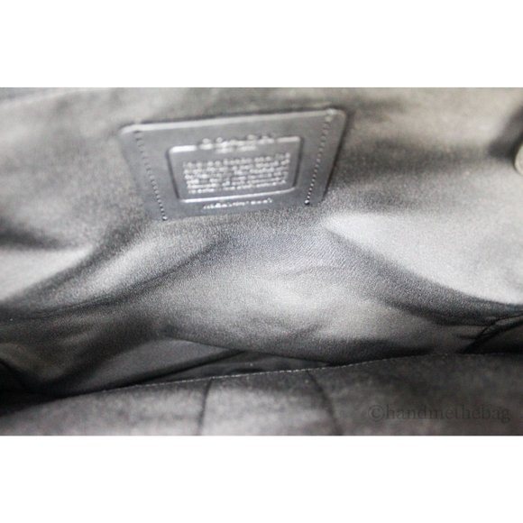 NWT Coach Men's West Signature Denim Chalk Varsity Stripe Coated Canvas Backpack - Picture 10 of 11